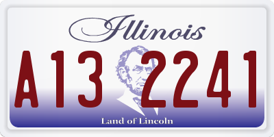 IL license plate A132241