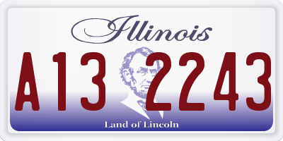 IL license plate A132243