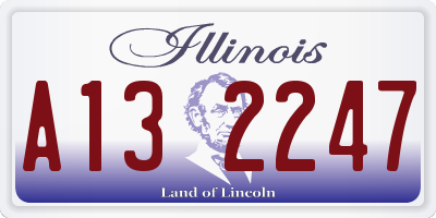 IL license plate A132247