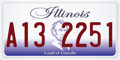 IL license plate A132251