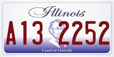 IL license plate A132252