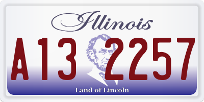 IL license plate A132257