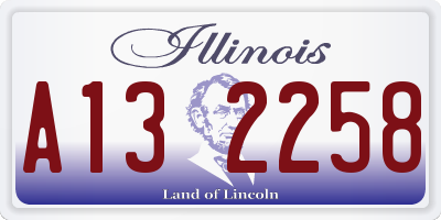 IL license plate A132258