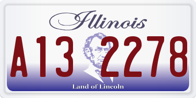 IL license plate A132278