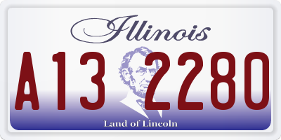 IL license plate A132280