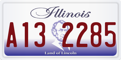 IL license plate A132285