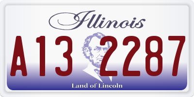 IL license plate A132287