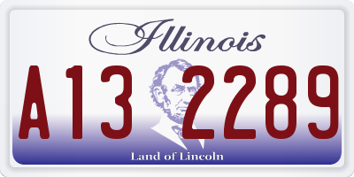 IL license plate A132289