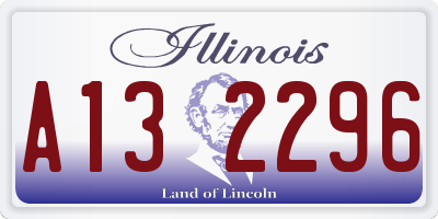 IL license plate A132296