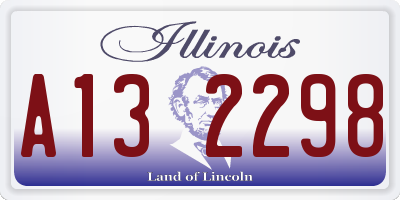 IL license plate A132298