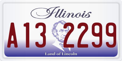IL license plate A132299