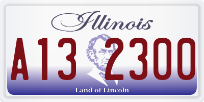 IL license plate A132300