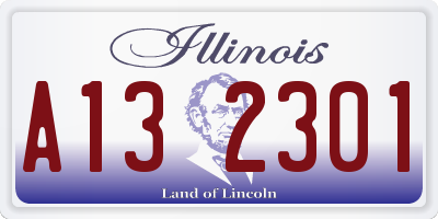 IL license plate A132301
