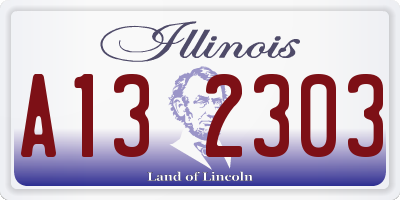 IL license plate A132303