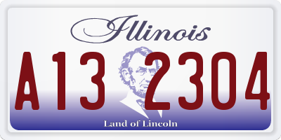 IL license plate A132304