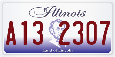 IL license plate A132307