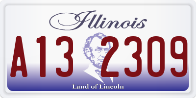 IL license plate A132309