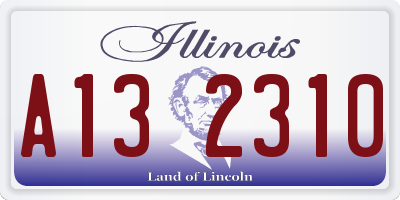 IL license plate A132310