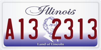 IL license plate A132313