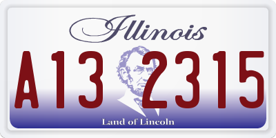 IL license plate A132315
