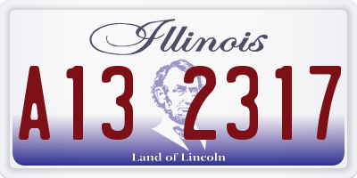 IL license plate A132317