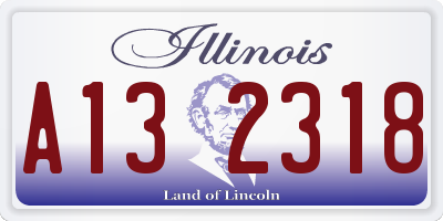 IL license plate A132318