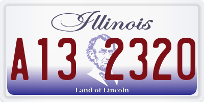 IL license plate A132320