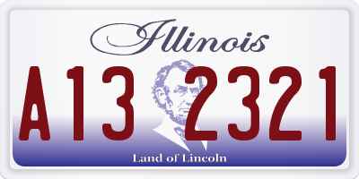 IL license plate A132321