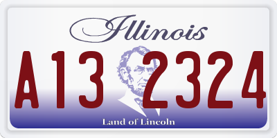 IL license plate A132324