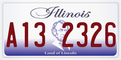 IL license plate A132326