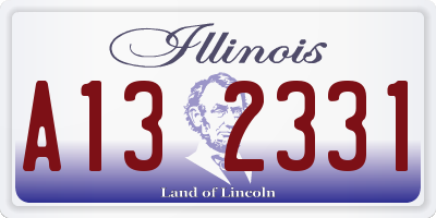 IL license plate A132331