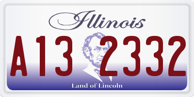 IL license plate A132332