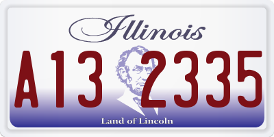 IL license plate A132335