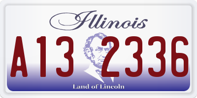 IL license plate A132336
