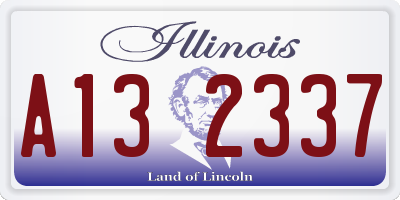 IL license plate A132337