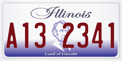 IL license plate A132341