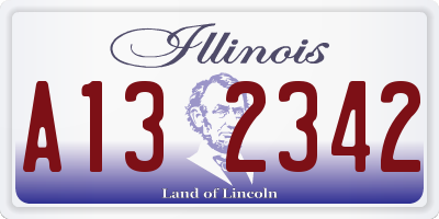 IL license plate A132342
