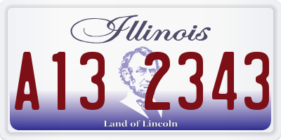 IL license plate A132343
