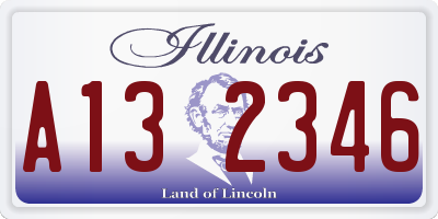 IL license plate A132346