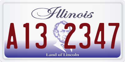 IL license plate A132347