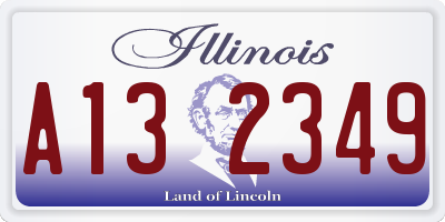 IL license plate A132349