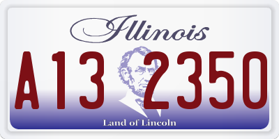 IL license plate A132350