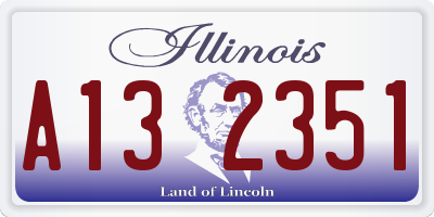 IL license plate A132351