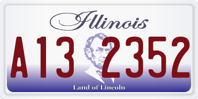 IL license plate A132352