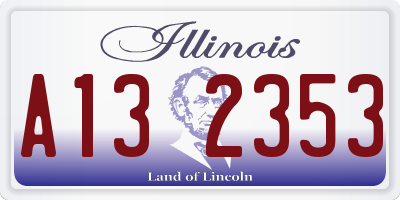 IL license plate A132353