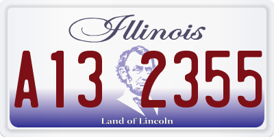 IL license plate A132355