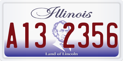 IL license plate A132356