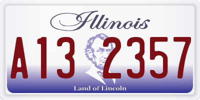 IL license plate A132357