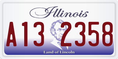 IL license plate A132358
