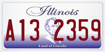 IL license plate A132359